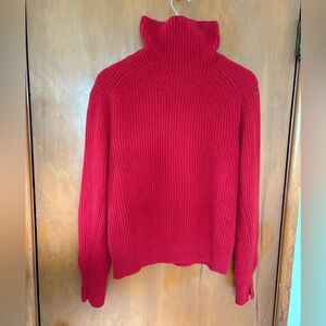Rag & bone red turtle neck cachemire sweater, size S.